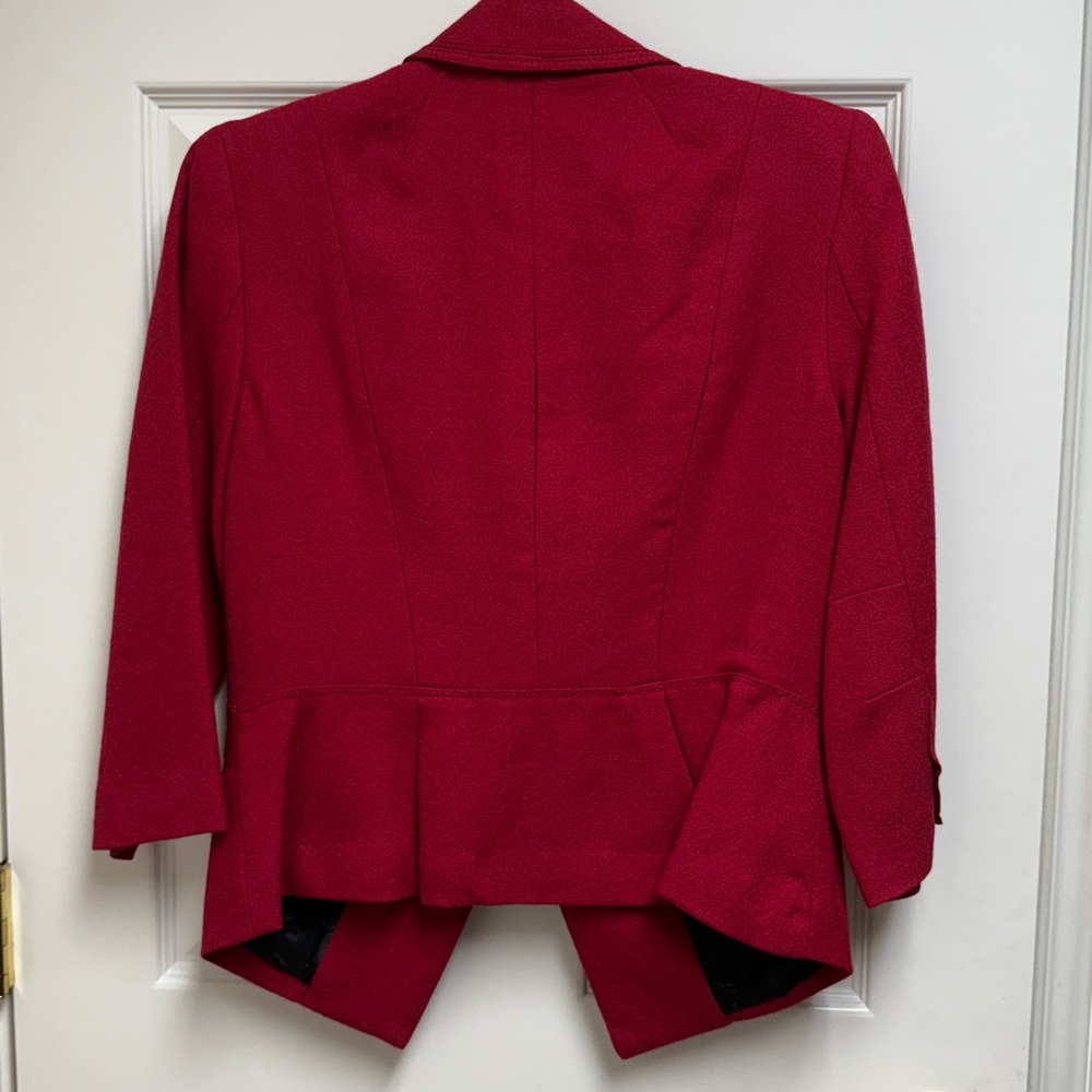 White House Black Market Red Suit Jacket and Skirt - Picture 6 of 14